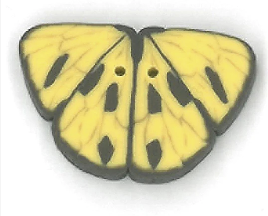 Small Yellow Butterfly Button