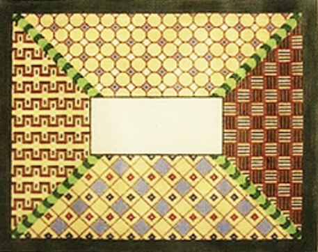 7598 - Tallis Bag - Brown, Black, Rust Geometric