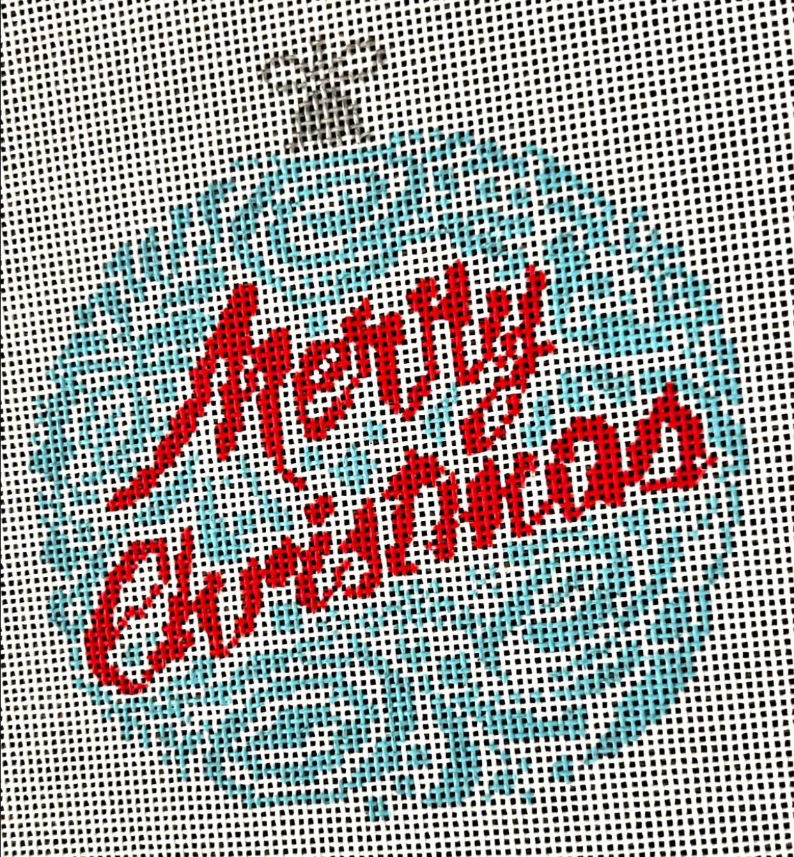 BP-103 - Small Merry Christmas Ornament - Blue