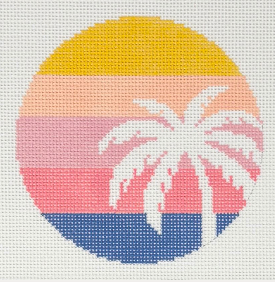 L-33 Palm Trees on Stripes