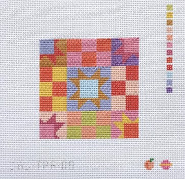 SAS-TPF-09 - Patchwork Coaster - Blues