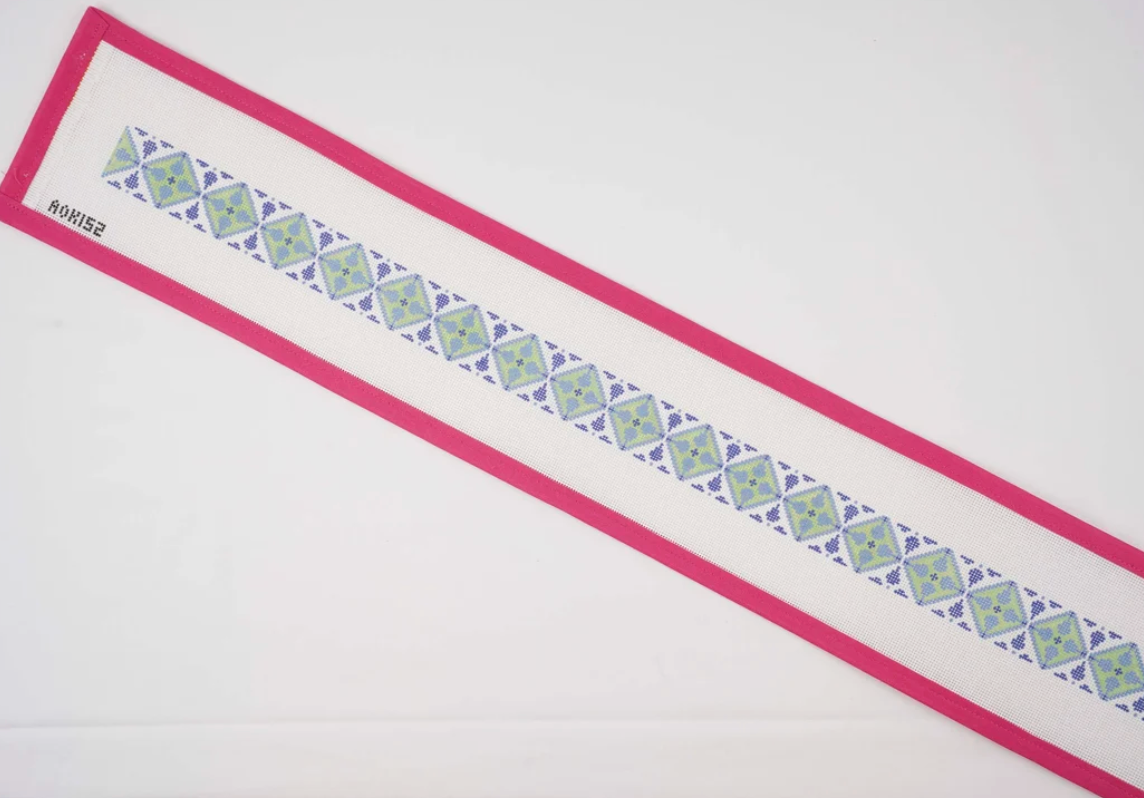 AOK152 - Green and Blue Geometric Belt