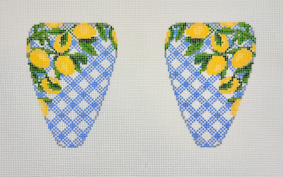 APSC01 - Lemons on Blue Two-Sided Scissor Case
