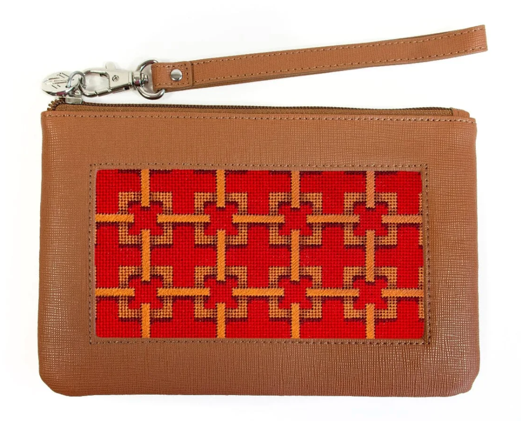 Leather Accessory Bag - Brown