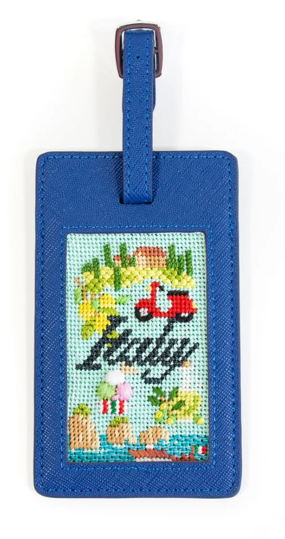 Leather Bag Tag - Bradley Needlepoint