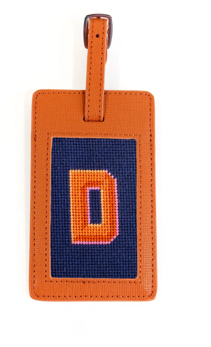 Leather Bag Tag - Bradley Needlepoint