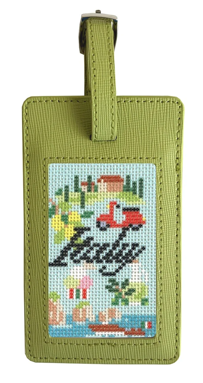 Leather Bag Tag - Bradley Needlepoint