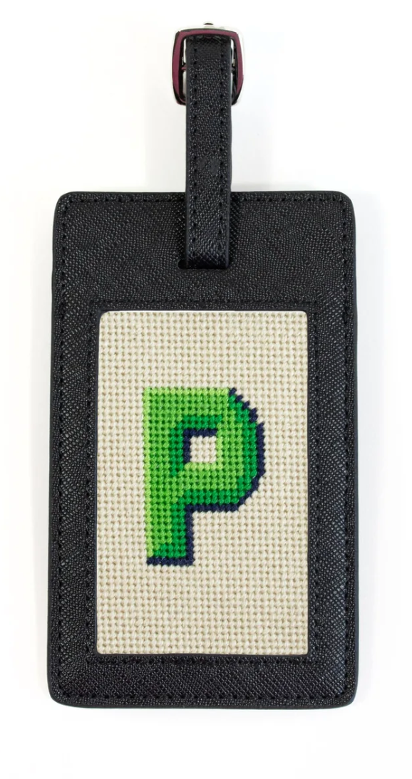 Leather Bag Tag - Bradley Needlepoint
