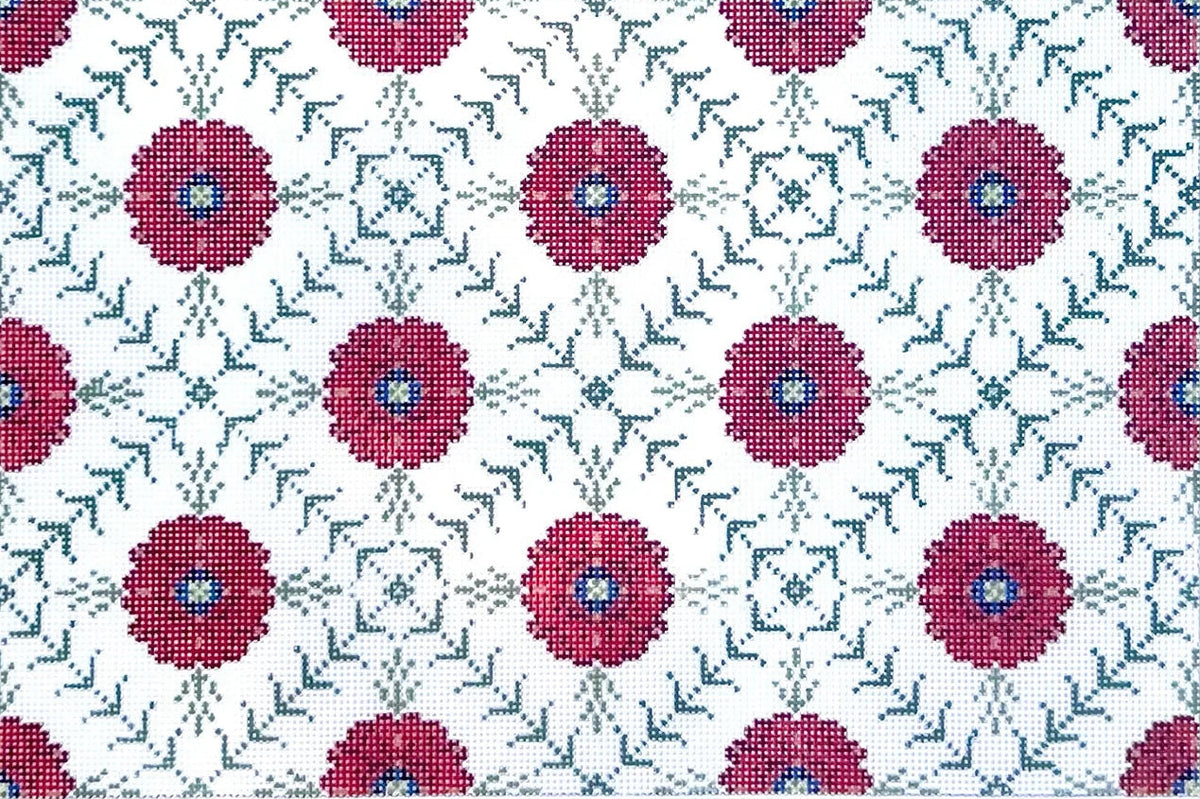 TA4037 - Red Poppy Lattice Pillow