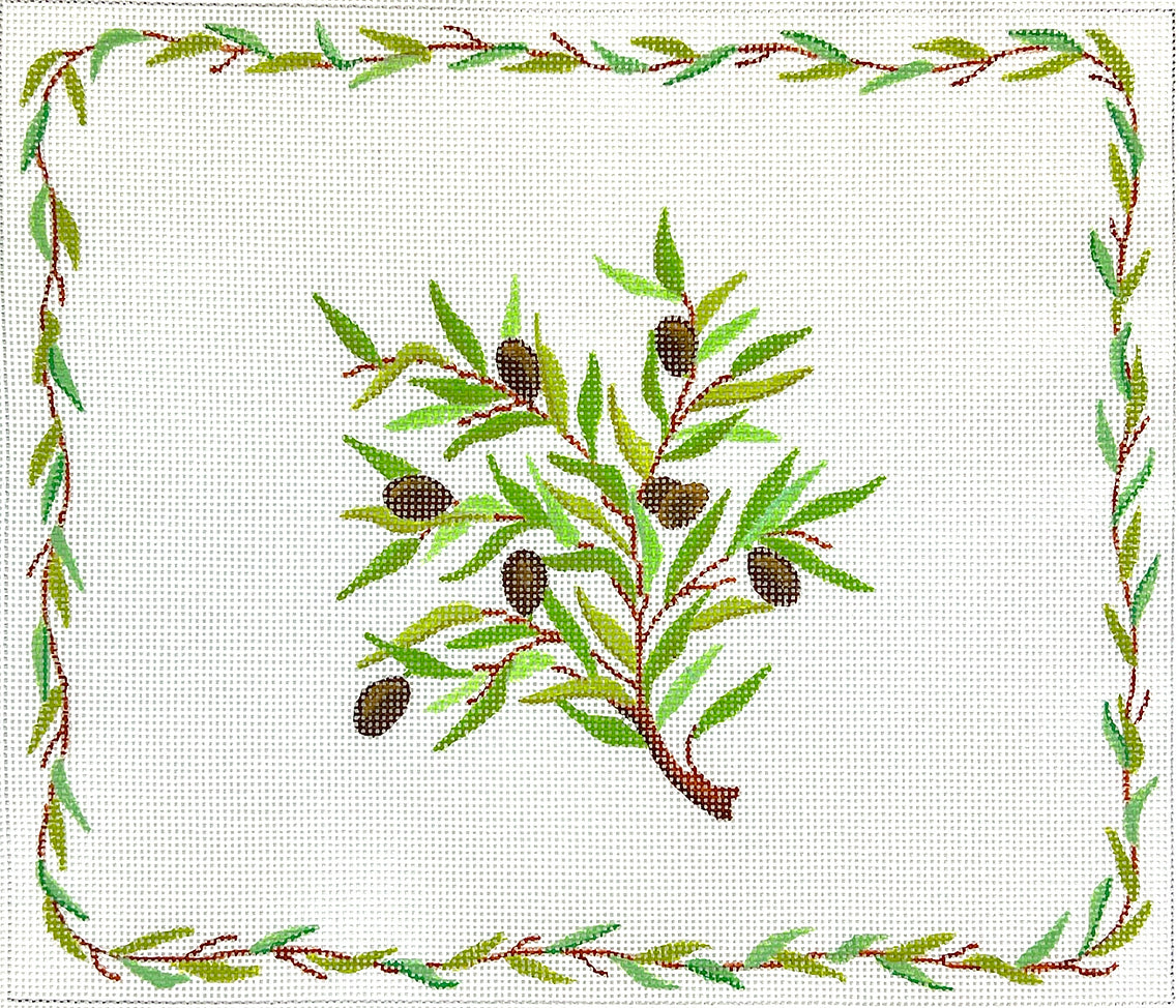 TAL-14 - Tallis/Tallit Bag - Olive Branches Star of David with Olive Branch Border