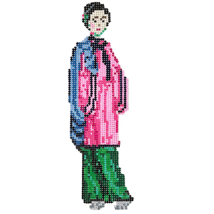 TSC24 - Pith Painting - Qing Dynasty Woman