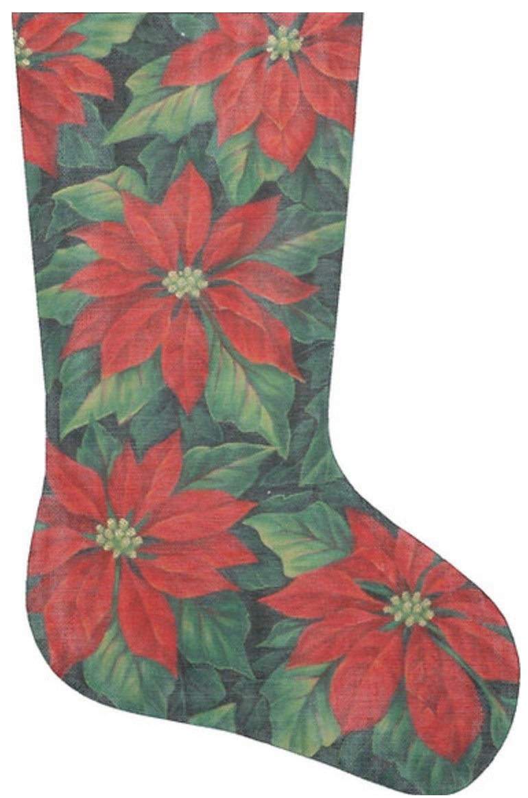 TTAXS308 - Red Poinsettias Stocking