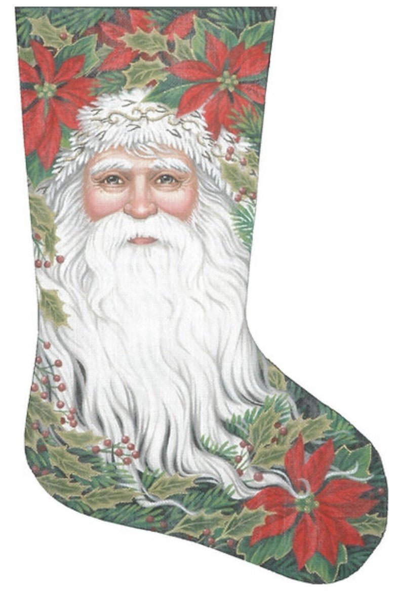 TTAXS311 - Santa and Poinsettias Stocking