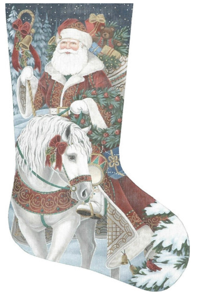 TTAXS312 - Santa on Horseback Stocking