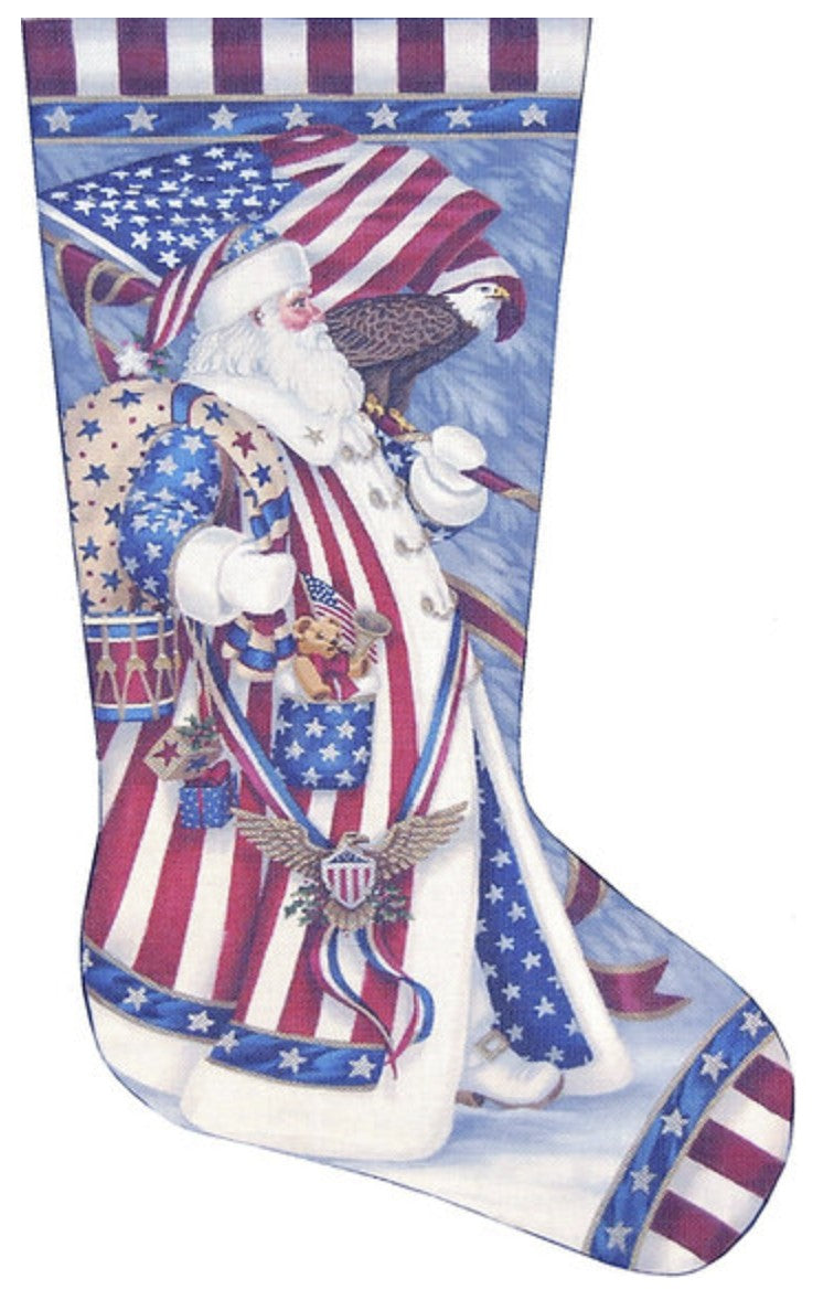 TTAXS340 - Patriotic Santa Stocking