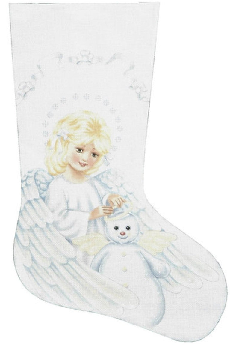 TTAXS374 - Angel and Snowman Stocking