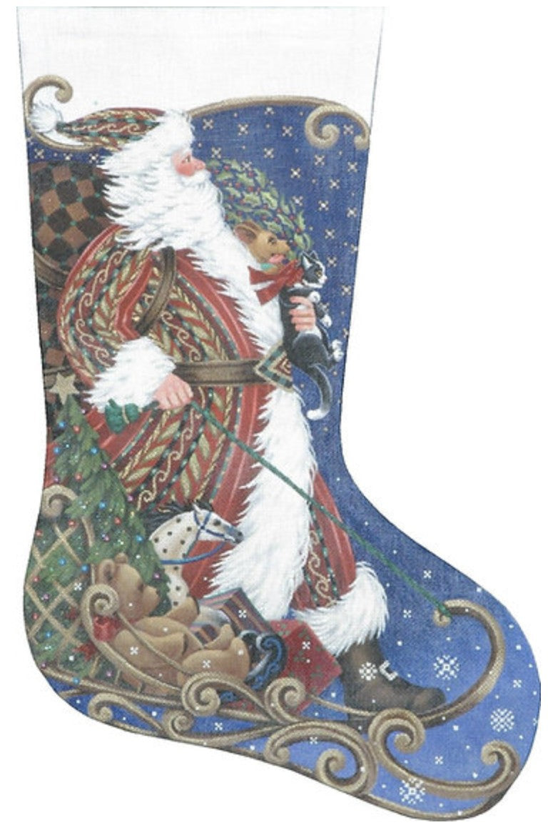 TTAXS381 - Sledding Santa Stocking