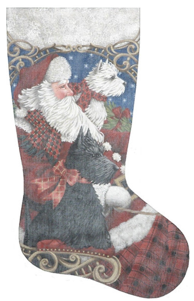 TTAXS406 - WEstie, Scottie Sleigh Ride Stocking