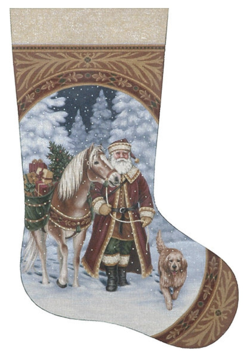 TTAXS449 - Santa and Pack Horse Stocking