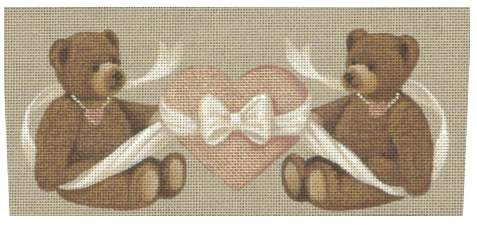 TTST104 - Pink Heart and Brown Bears Stocking Cuff