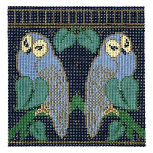 WG12123 - Voysey's Blue Owls Eyeglass Case - 13CT