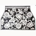 WG12156 - 4 pc Karen's Black and Ivory Damask Purse