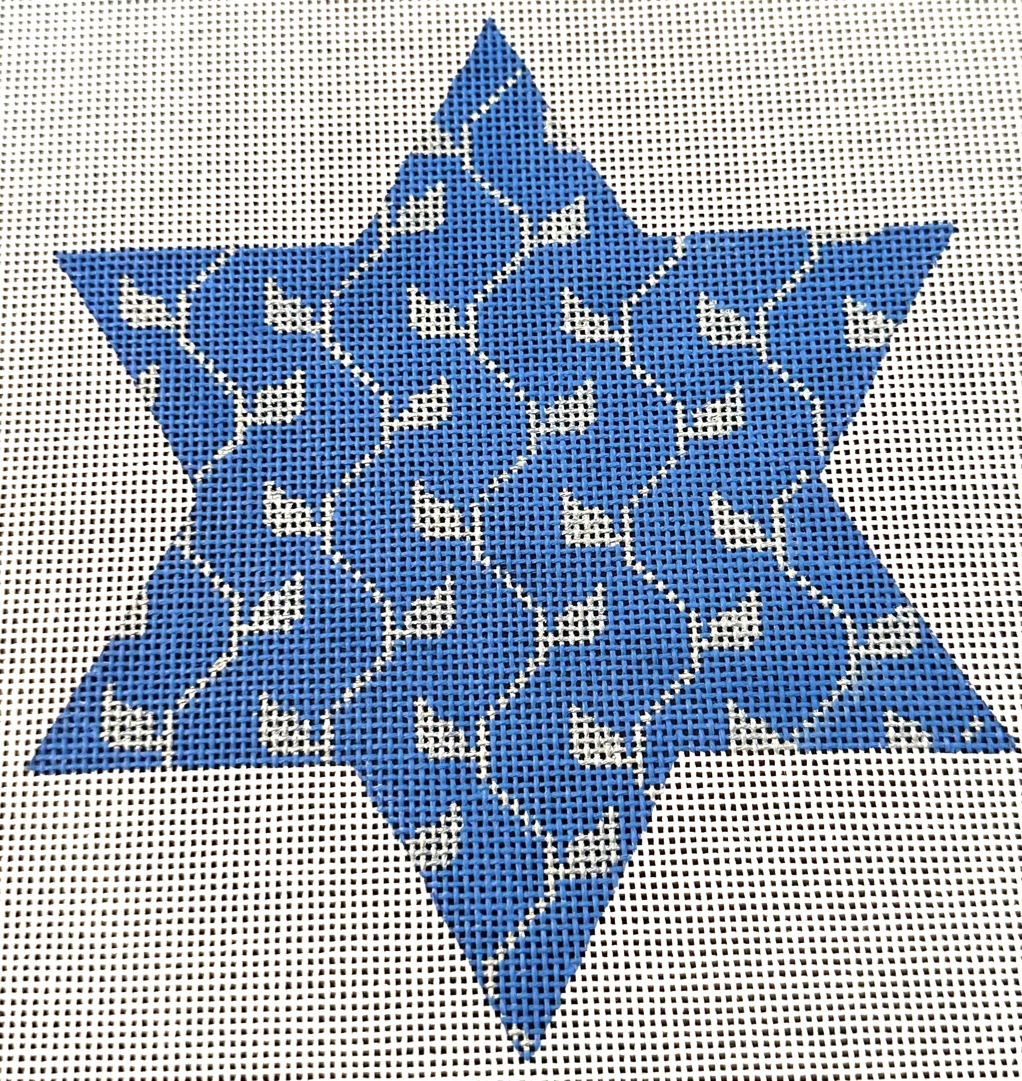 WG12369 - Star of David - Silver and Blue