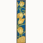 WG12482 - Yellow Blooms on Blue Bookmark