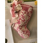 WG12589 - Karen's Damask Stocking - Pink and Ivory