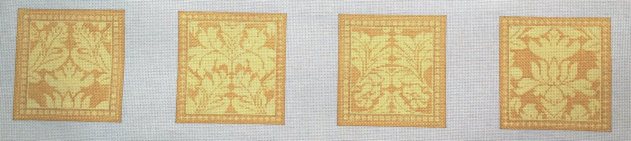 WG12874 - Royal Damask Coaster - Sunflower