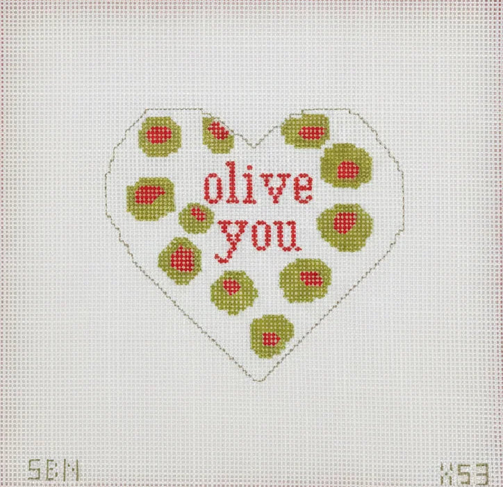 X53 - Olive You Heart Ornament