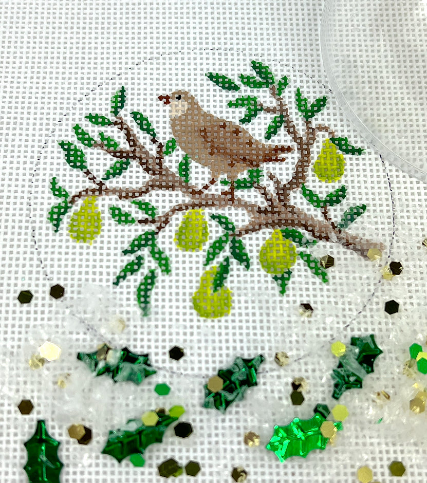 XMD-07 - Clear Dome and Confetti - Partridge in a Pear Tree