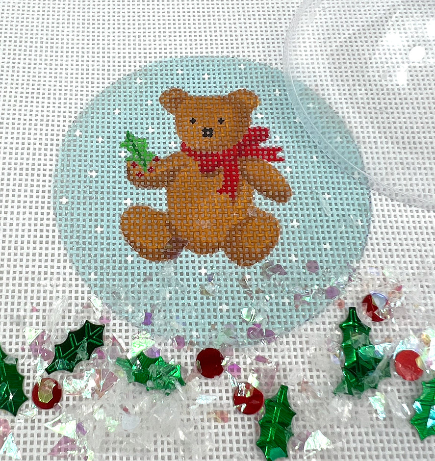 XMD-11 - Clear Dome and Confetti - Teddy Bear with Bow