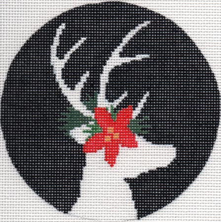 LRE-XO07 - Reindeer on Black Background