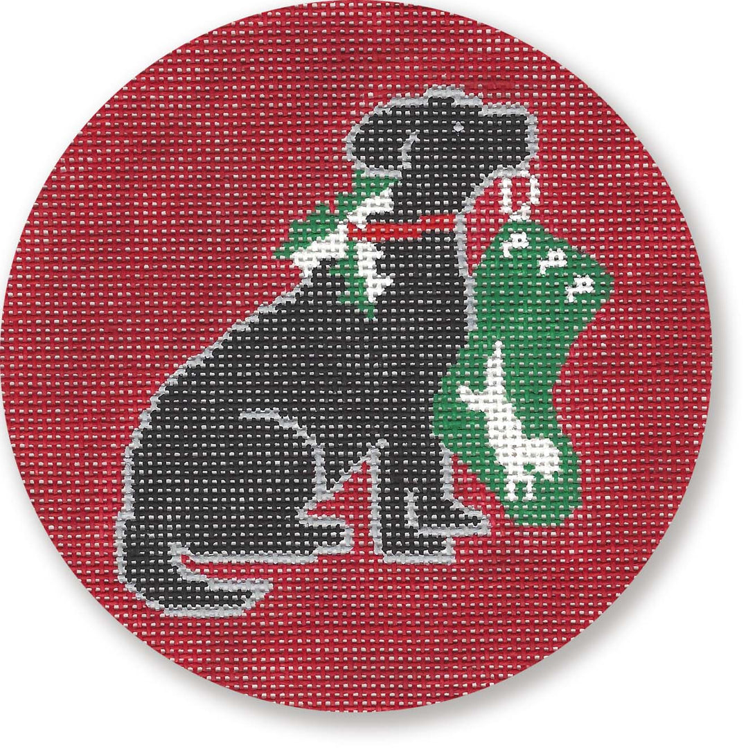 LM-XO37 - Black Lab with Stocking