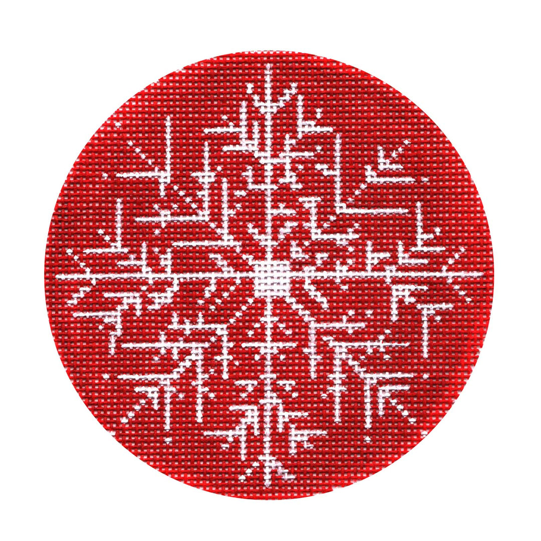 LM-XO48 - Snowflake on Red