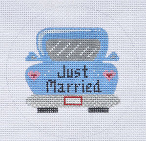 ZIA-76 - Just Married Car Ornament
