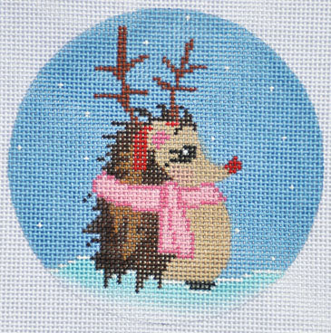 ZIA-79 - Reindeer Hedgehog Ornament