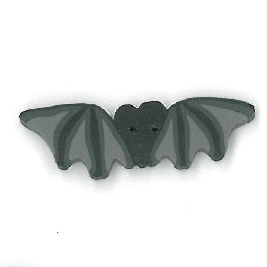 Large Flying Black Bat Button