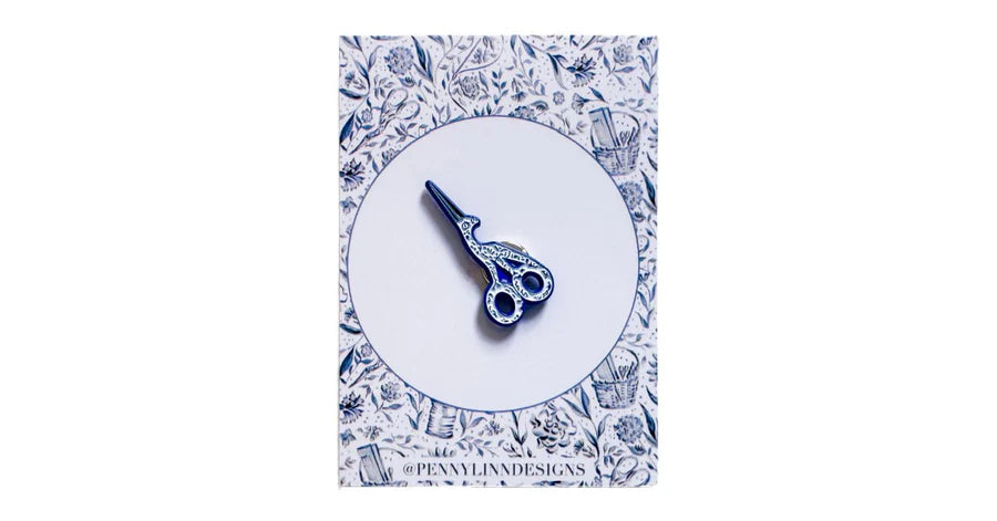 Blue Crane Scissors Needle Minder