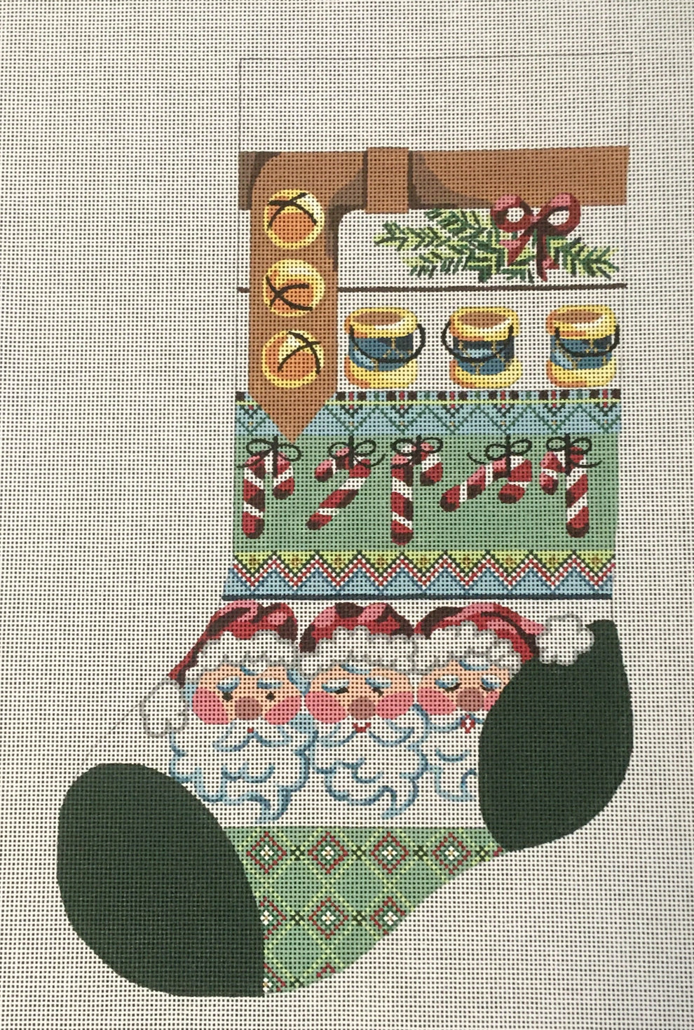 D-217 - Three Santas Stocking