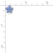 Small Periwinkle Star Button