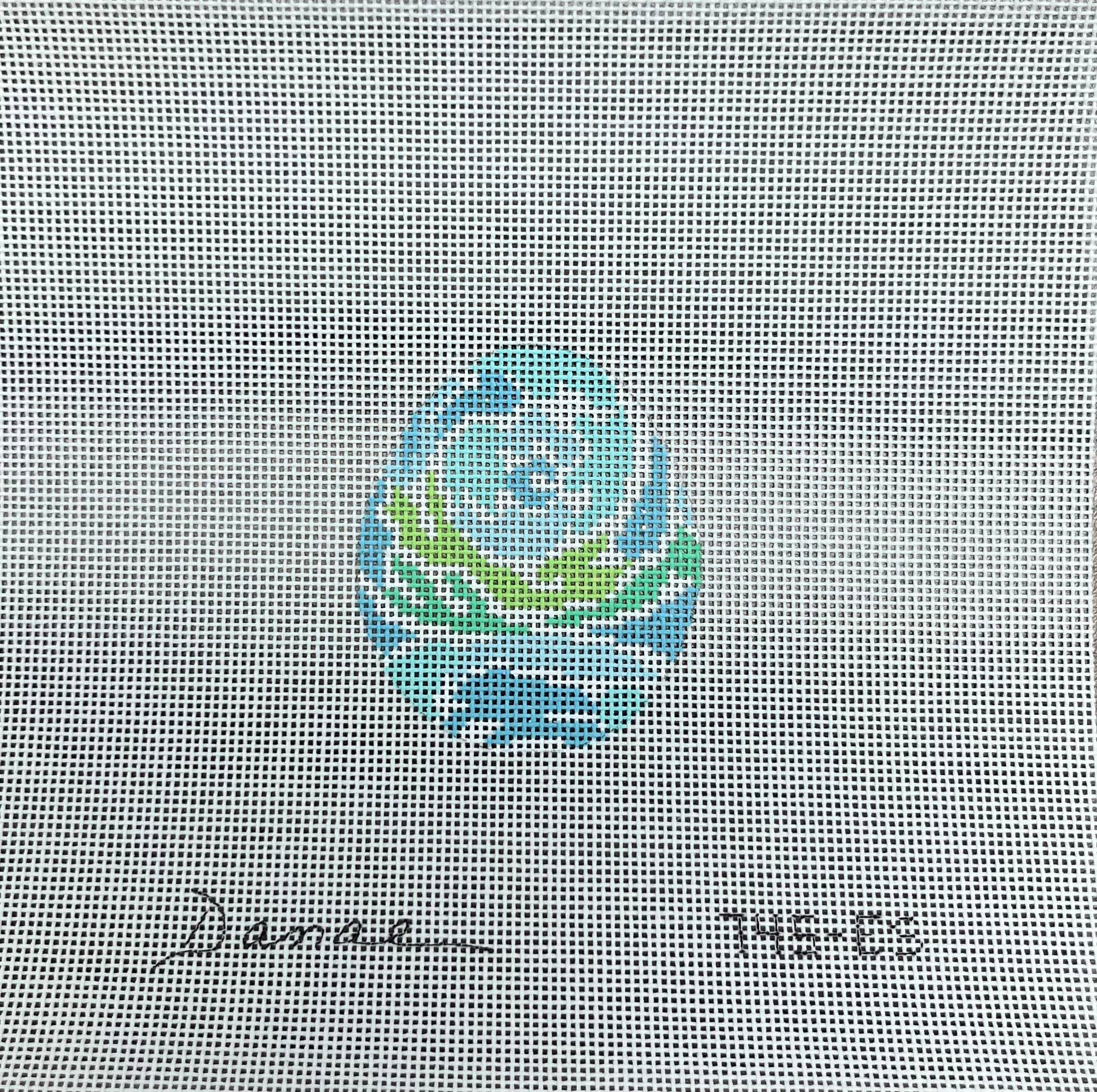 745ES - Blue Floral Egg