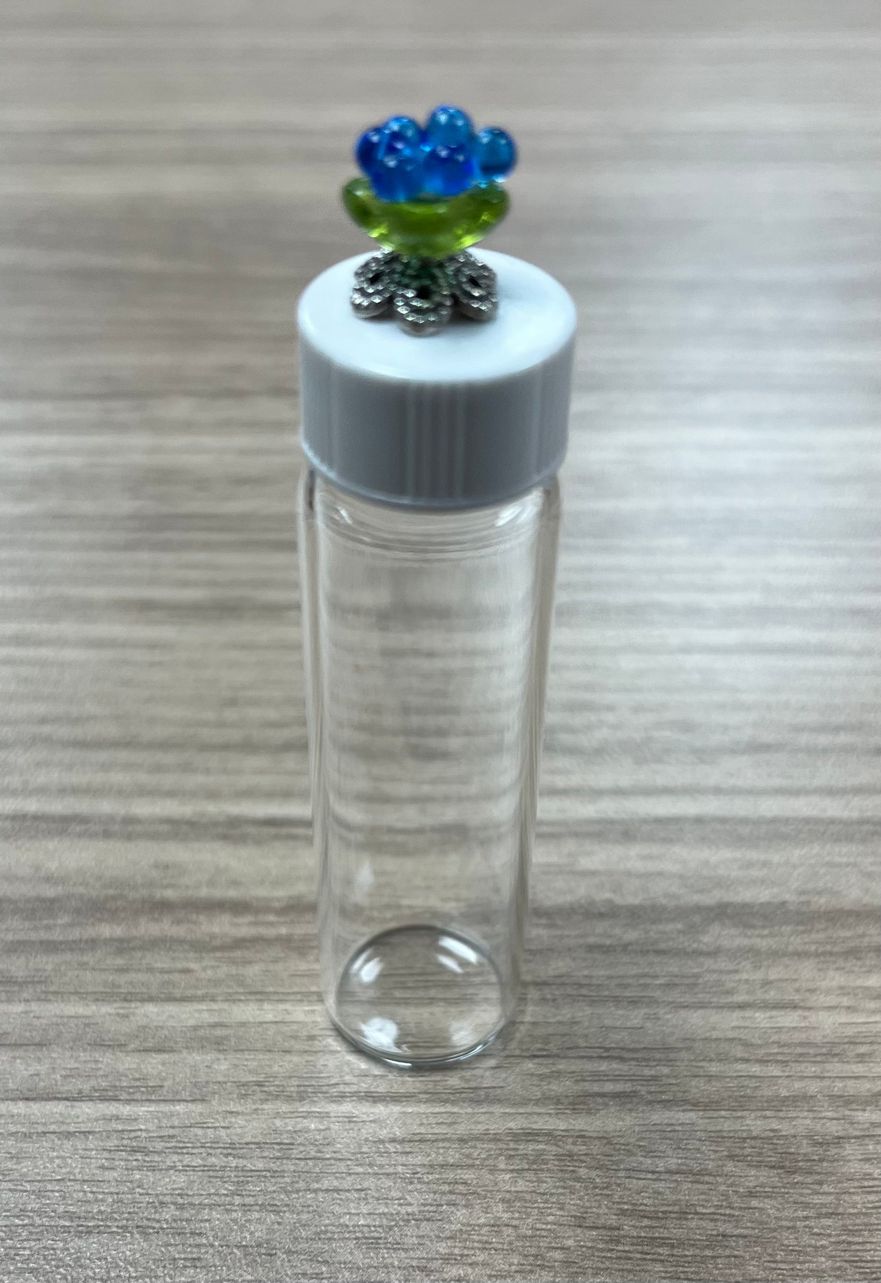 Glass Needle Vial with Glass Beads (additional color ways)