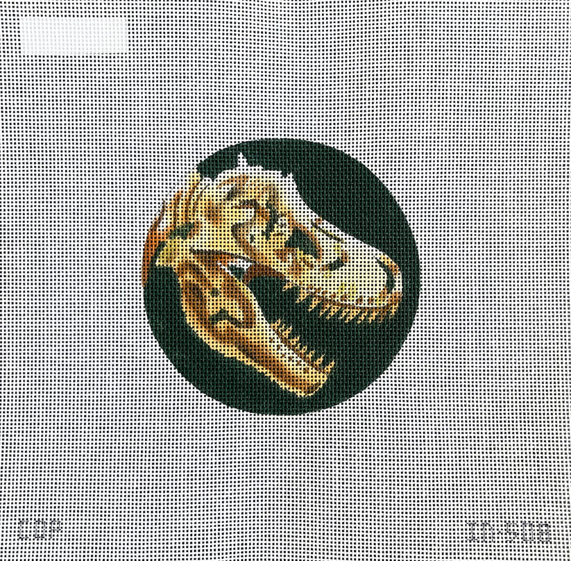 IN-508 - Dino Skull Black Round