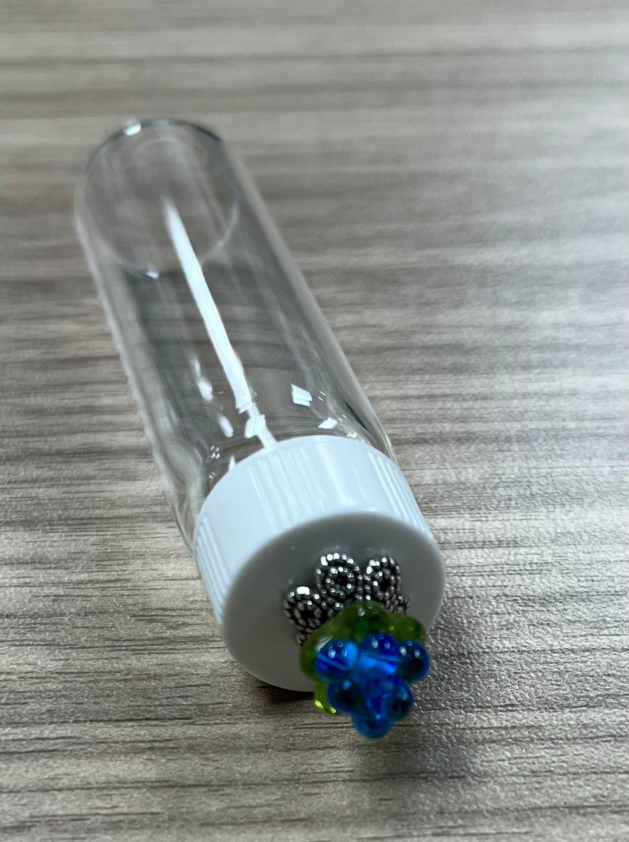 Glass Needle Vial with Glass Beads (additional color ways)
