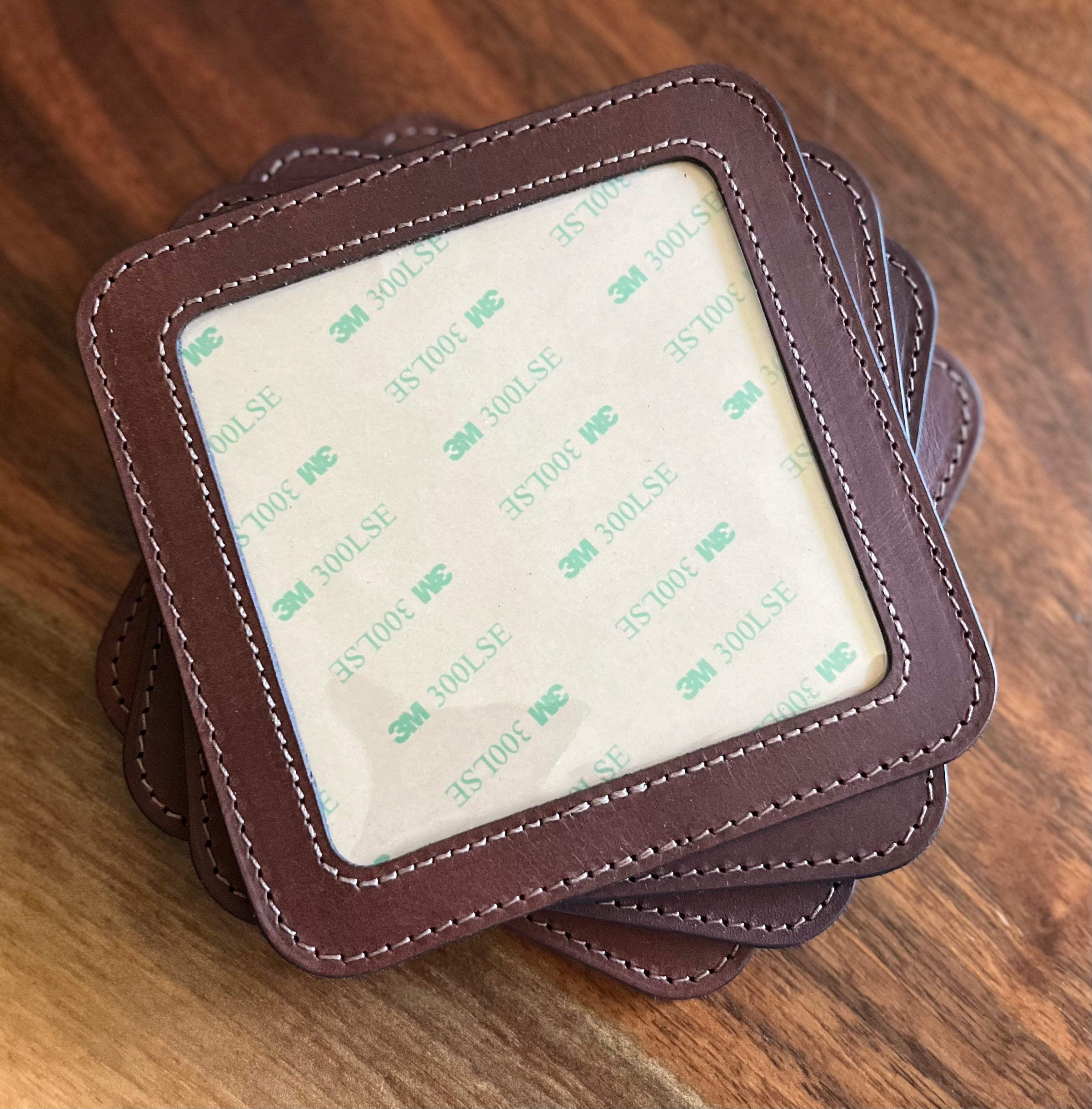 Leather Coaster - 3.75" Square Single Coaster