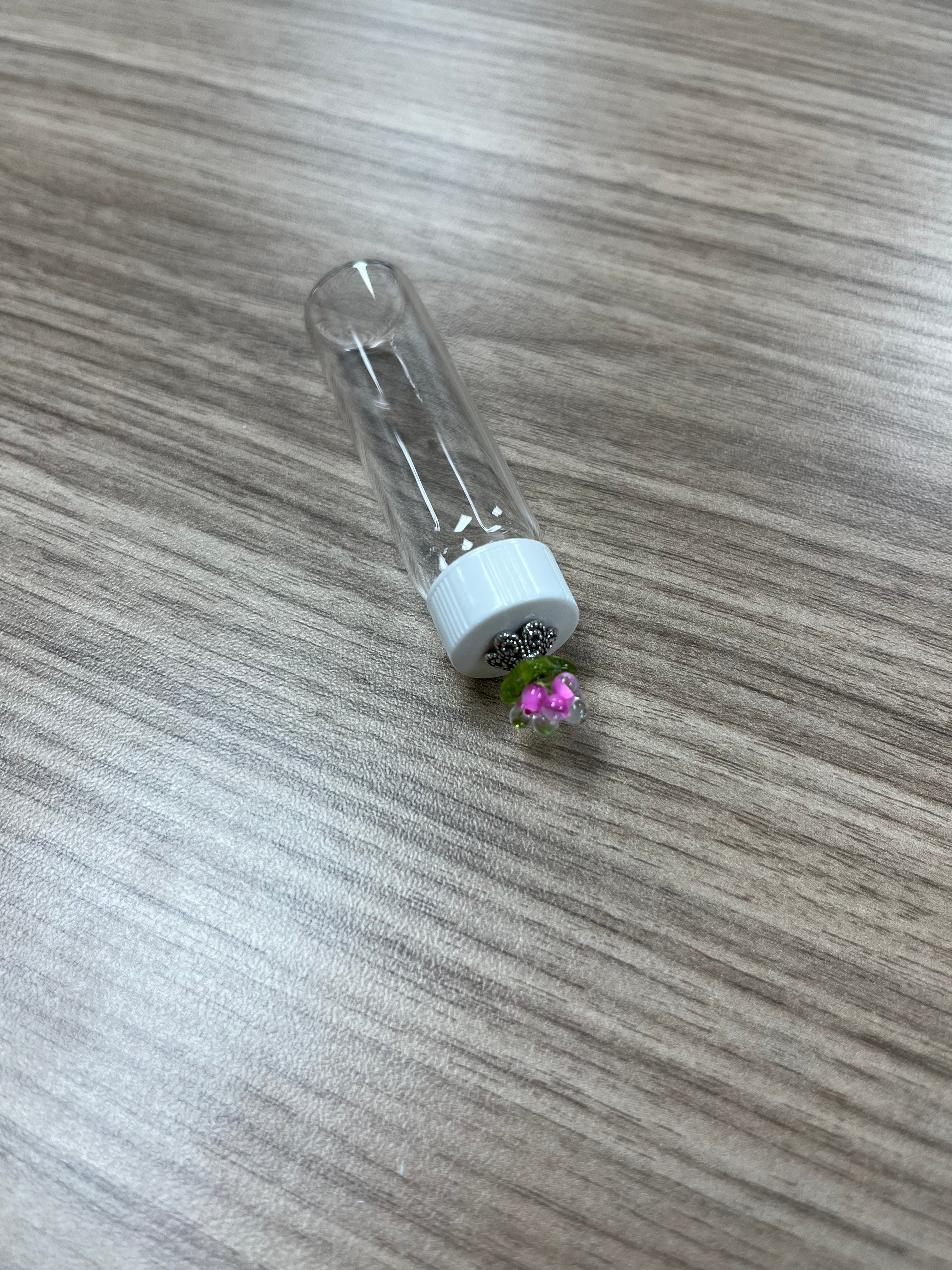 Glass Needle Vial with Glass Beads (additional color ways)