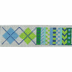 KK-B508- Blue and Green Geometric Belt