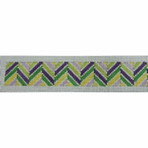 KK-B524A - Chevron Multi Purples, Greens, and Yellows Belt